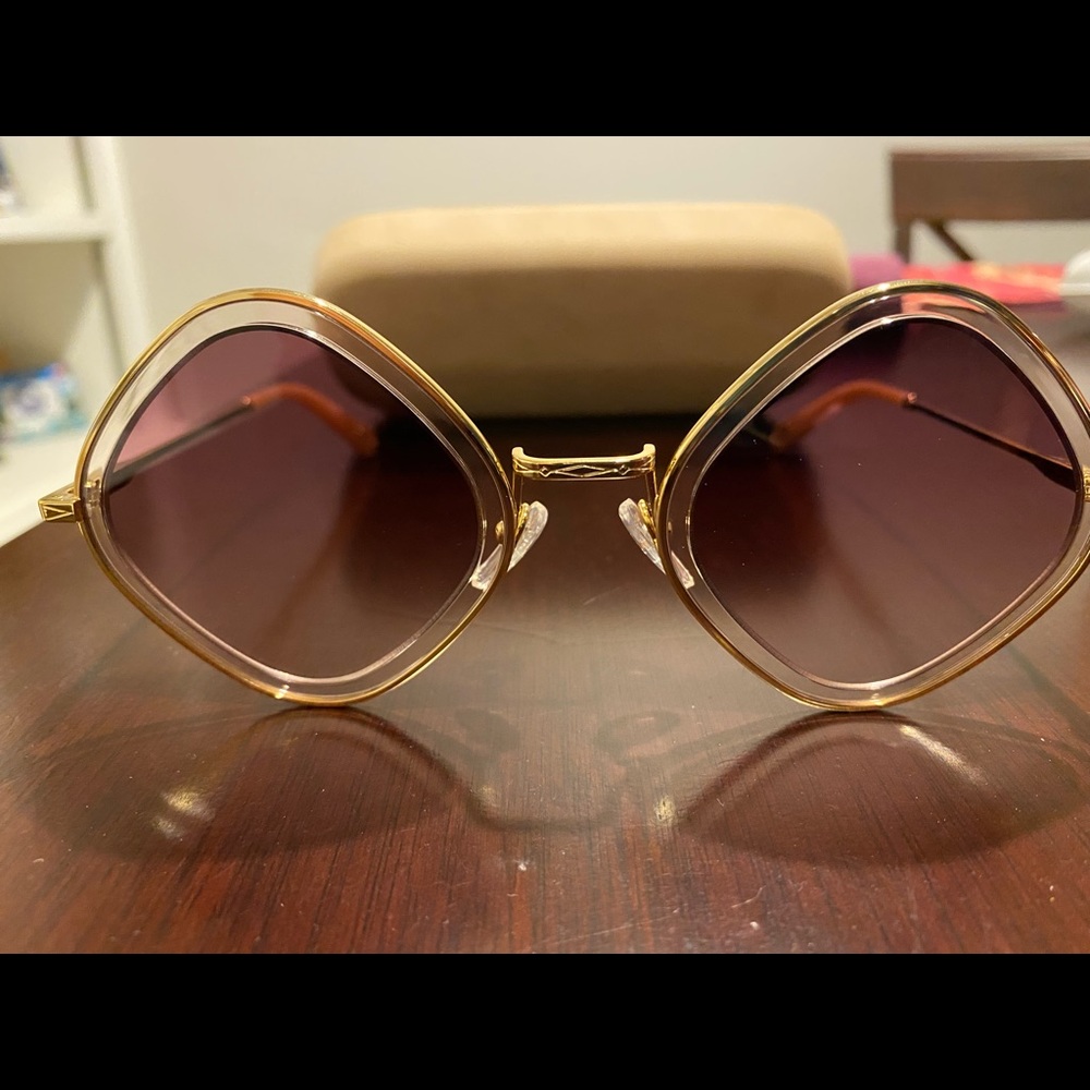 Chloe Mod Rectangular 55M Sunglasses